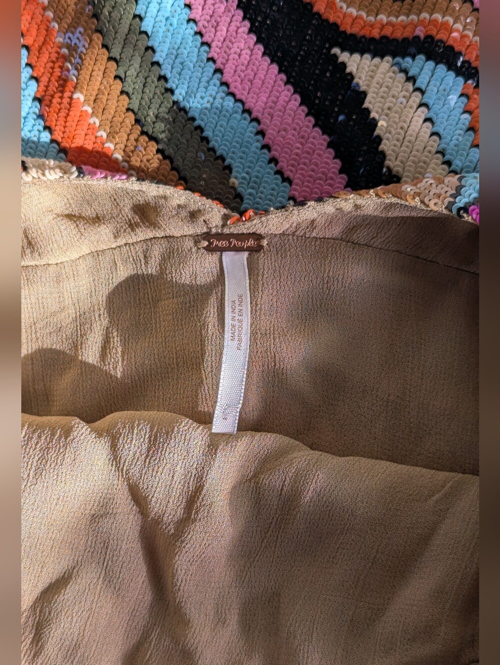 Free People Sequin Multi-Color Slip Dress - Picture 6 of 8